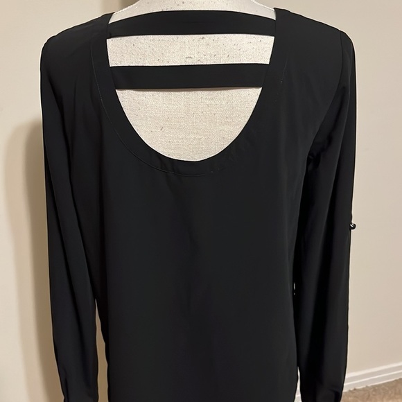 41 Hawthorn black blouse long sleeves. Sz Sm - Picture 2 of 9